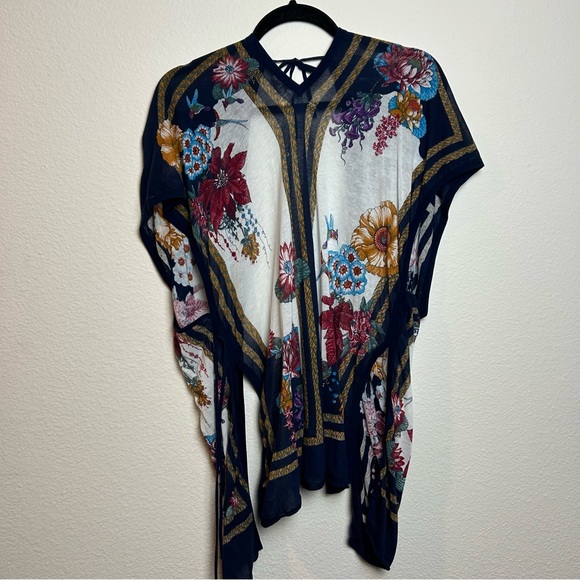 Anthropologie Moth Floral Bird Print Cardigan S/M - Picture 4 of 6
